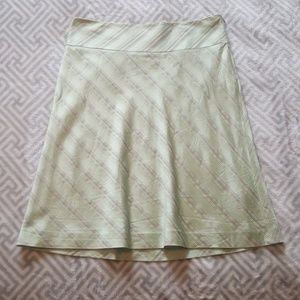 Banana Republic Light Green Striped Skirt